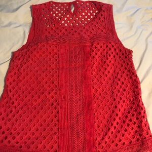 Skies are Blue eyelet detail top